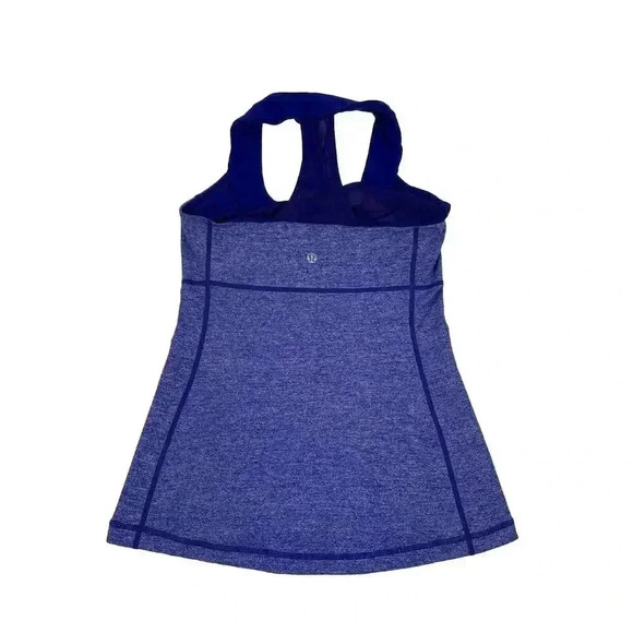 Lululemon Size 6 Royal Blue Scoop Neck Racer Back Tank Top W/ Bra - Picture 4 of 9